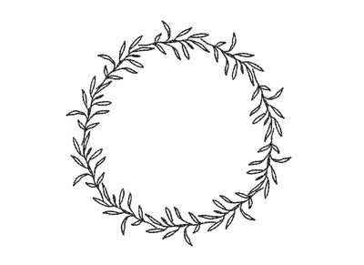 Floral Frame Wreath Embroidery Design, 6 sizes Embroidery/Applique DESIGNS Nino Nadaraia 