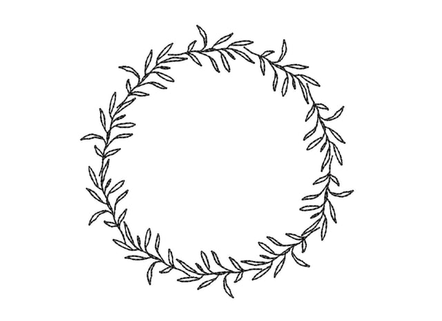 Floral Frame Wreath Embroidery Design, 6 sizes Embroidery/Applique DESIGNS Nino Nadaraia 