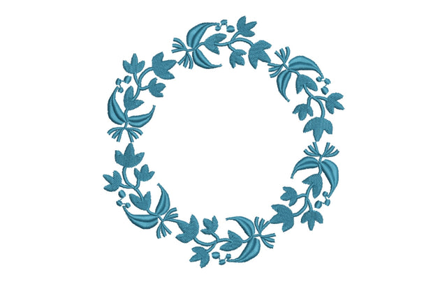 Floral Frame Wreath Embroidery Design Embroidery/Applique DESIGNS NextEmbroidery 