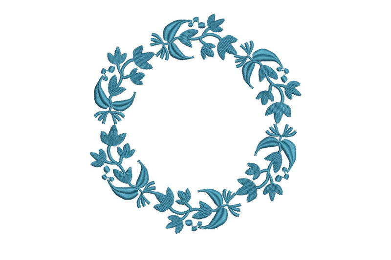 Floral Frame Wreath Embroidery Design Embroidery/Applique DESIGNS NextEmbroidery 