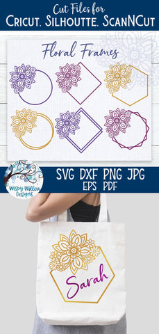 Floral Frames SVG Bundle SVG Wispy Willow Designs 