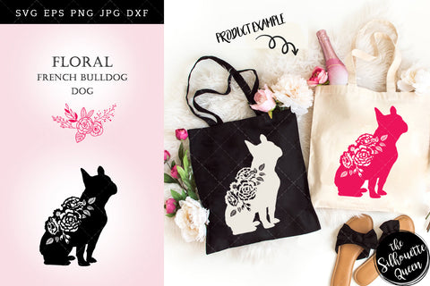 Floral French Bull Dog svg file for cricut, for silhouette, cut eps, cutting png, cuttable dxf, Instant Download design SVG Loveleen Kaur 