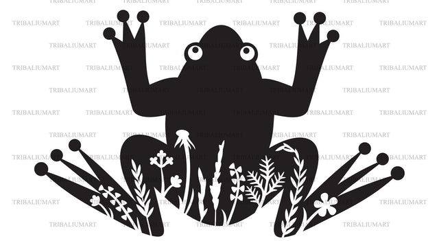 Floral frog SVG TribaliumArtSF 