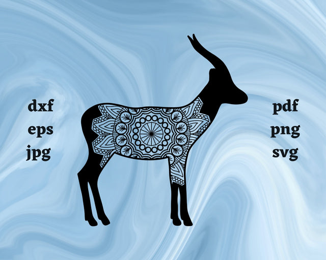 Floral Gazelle SVG Cut File SVG Northern Light SVG 