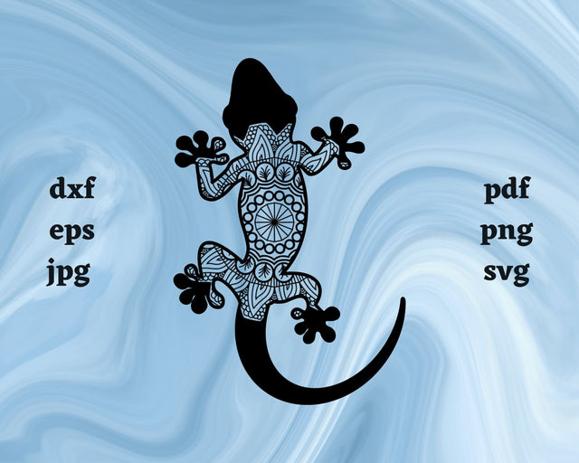 Floral Gecko SVG Cut File SVG Northern Light SVG 