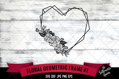 Floral Geometric frame 1 Vector Silhouette File SVG Loveleen Kaur 