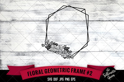 Floral Geometric frame 2 Vector Silhouette File SVG Loveleen Kaur 