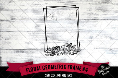 Floral Geometric frame 4 Vector Silhouette File SVG Loveleen Kaur 