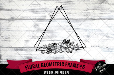 Floral Geometric frame 6 Vector Silhouette File SVG Loveleen Kaur 