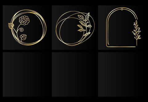 Floral & Geometrical frames, Monogram frames SVG Paper Switch 