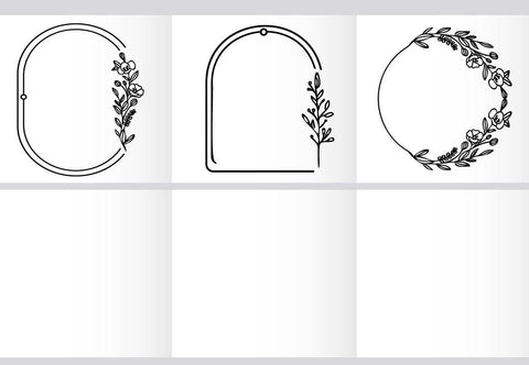 Floral & Geometrical frames, Monogram frames SVG Paper Switch 