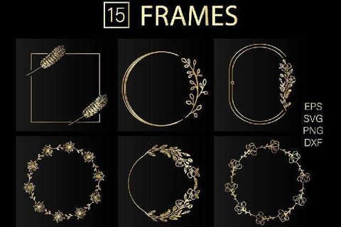 Floral & Geometrical frames, Monogram frames SVG Paper Switch 