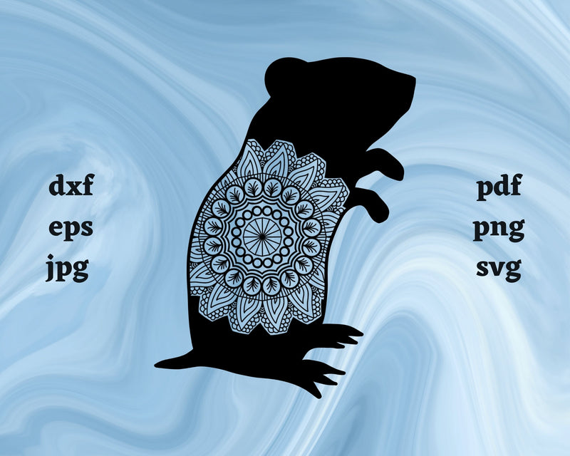 Floral Gerbil SVG Cut File SVG Northern Light SVG 