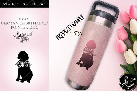Floral German Shorthaired Pointer Dog svg file for cricut, for silhouette, cut eps, cutting png, cuttable dxf, Instant Download design SVG Loveleen Kaur 