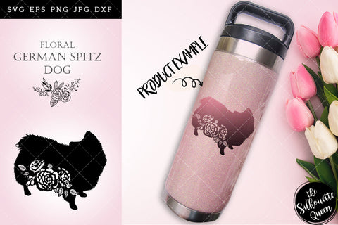 Floral German Spitz Dog svg file for cricut, for silhouette, cut eps, cutting png, cuttable dxf, Instant Download design SVG Loveleen Kaur 