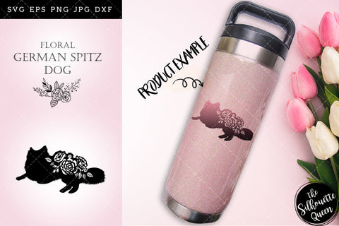 Floral German Spitz Dog svg file for cricut, for silhouette, cut eps, cutting png, cuttable dxf, Instant Download design SVG Loveleen Kaur 