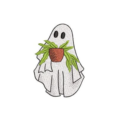 Floral Ghost Embroidery Design, Halloween Ghost Embroidery Design, 6 sizes, Instant Download Embroidery/Applique DESIGNS Nino Nadaraia 