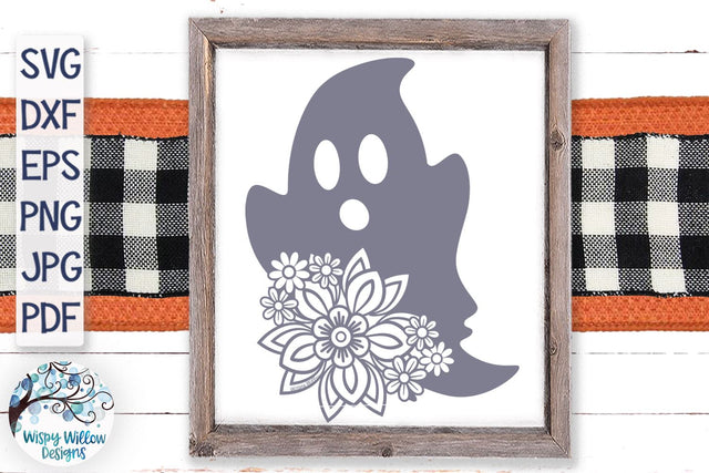 Floral Ghost SVG SVG Wispy Willow Designs 
