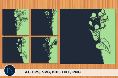 floral gift card SVG cut file bundle SVG MD JOYNAL ABDIN 