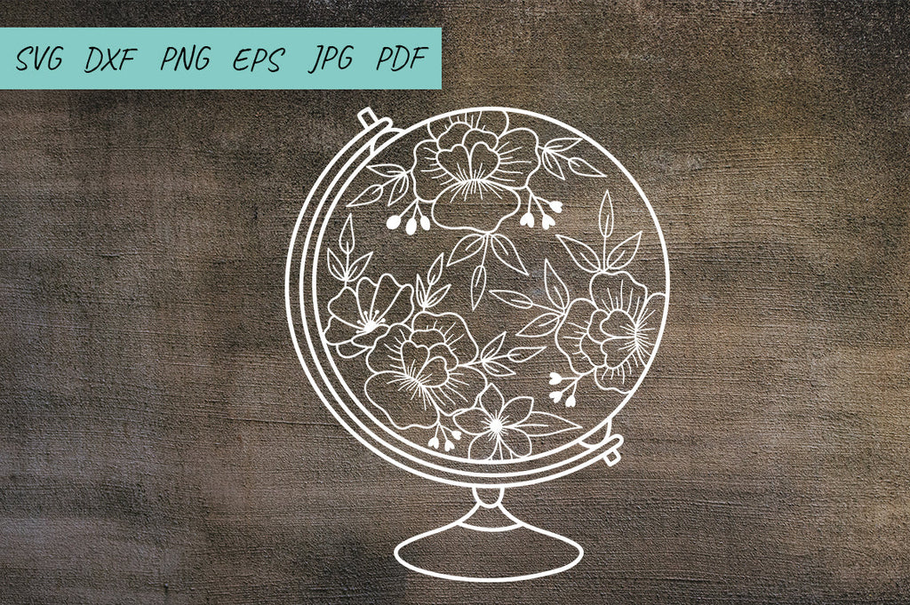 Floral globe SVG cut file, Flower Globe SVG Cutting File So Fontsy