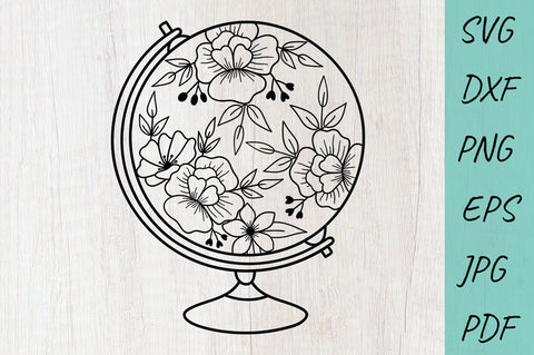 Floral globe SVG cut file, Flower Globe SVG Cutting File SVG Irina Ostapenko 