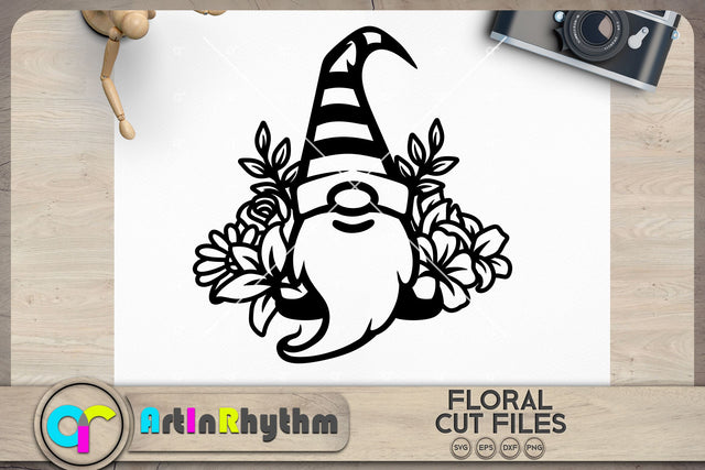 Floral gnome SVG SVG Artinrhythm shop 