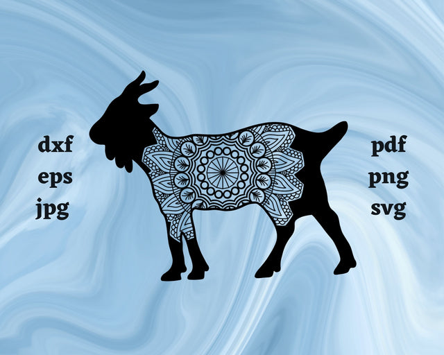Floral Goat SVG Cut File SVG Northern Light SVG 