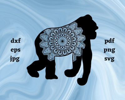 Floral Gorilla SVG Cut File SVG Northern Light SVG 