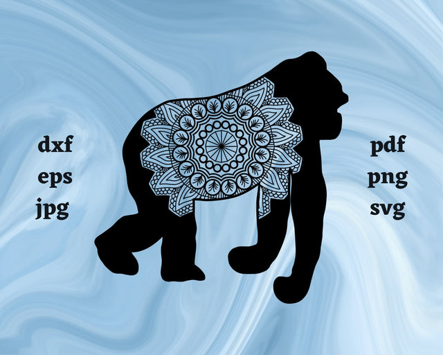 Floral Gorilla SVG Cut File SVG Northern Light SVG 