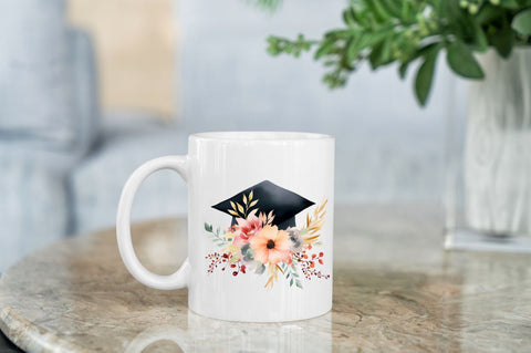 Floral Graduation Caps Sublimation Clipart Bundle Sublimation Regulrcrative 