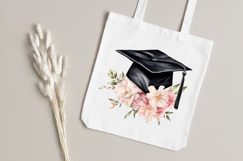 Floral Graduation Caps Sublimation Clipart Bundle Sublimation Regulrcrative 
