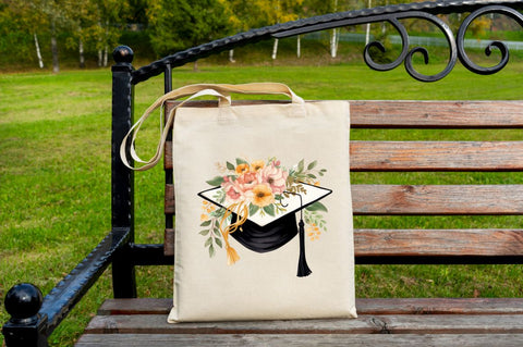 Floral Graduation Caps Sublimation Clipart Bundle Sublimation Regulrcrative 