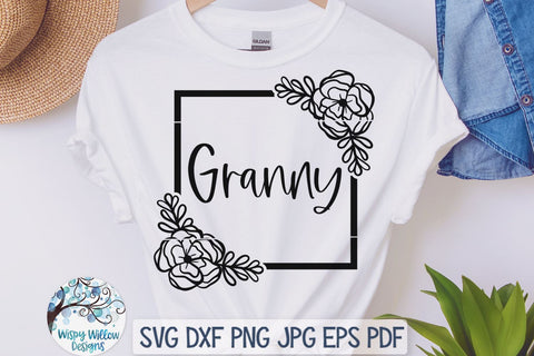 Floral Granny SVG SVG Wispy Willow Designs 