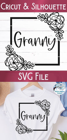 Floral Granny SVG SVG Wispy Willow Designs 