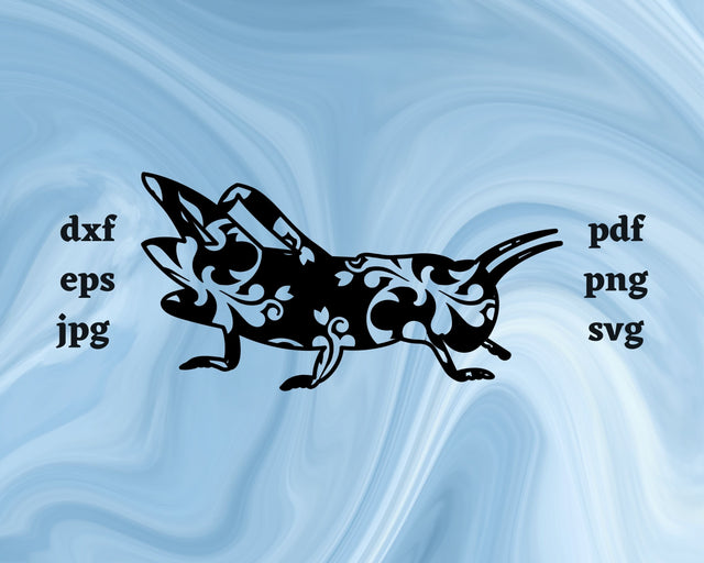 Floral Grasshopper SVG Cut File SVG Northern Light SVG 