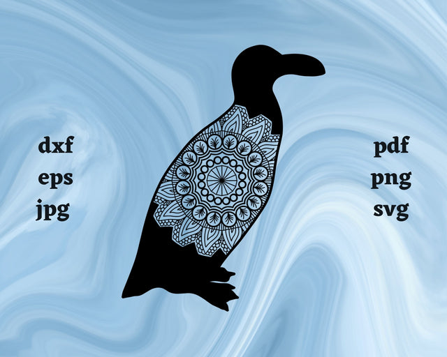 Floral Great Auk SVG Cut File SVG Northern Light SVG 