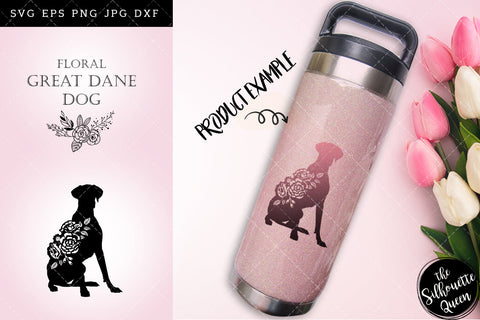 Floral Great Dane Dog svg file for cricut, for silhouette, cut eps, cutting png, cuttable dxf, Instant Download design SVG Loveleen Kaur 