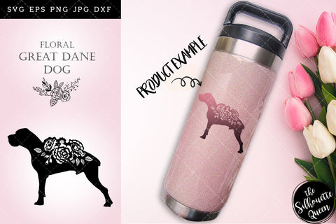 Floral Great Dane Dog svg file for cricut, for silhouette, cut eps, cutting png, cuttable dxf, Instant Download design SVG Loveleen Kaur 