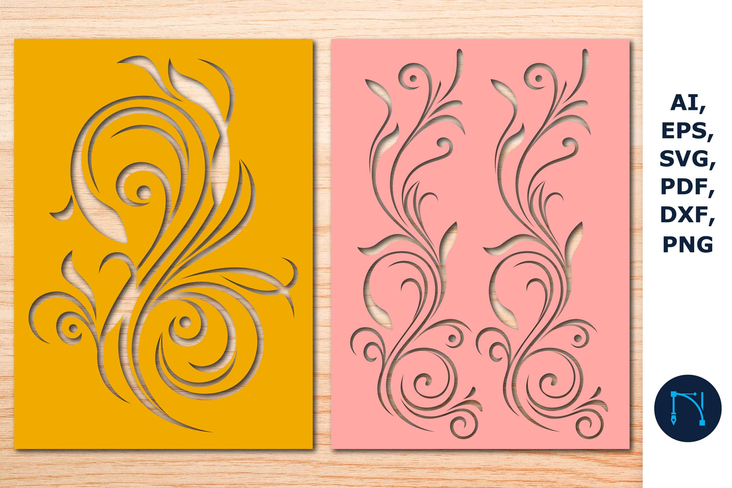 Cricut paper cut floral card SVG bundle - So Fontsy