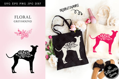 Floral Greyhound Dog svg file for cricut, for silhouette, cut eps, cutting png, cuttable dxf, Instant Download design SVG Loveleen Kaur 
