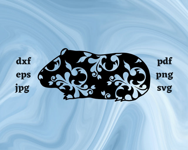 Floral Hamster SVG Cut File SVG Northern Light SVG 