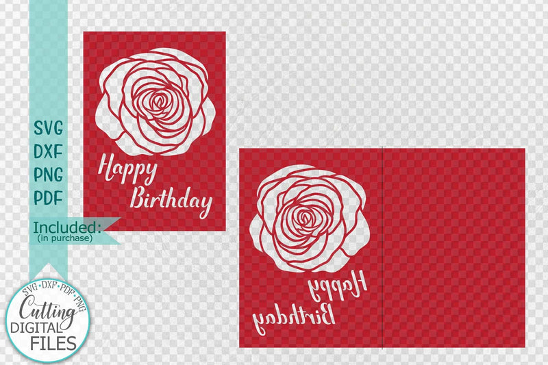 Floral Happy Birthday cards bundle svg dxf cut out templates - So Fontsy