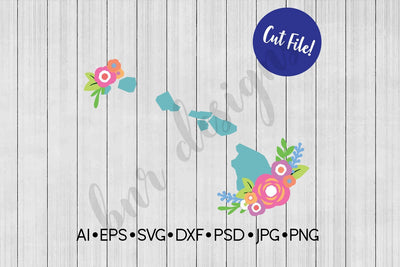 Floral Hawaii SVG SVG BNRDesignShop 