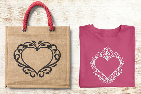 Floral Heart Frames SVG - Vector Valentines Heart Frames SVG SVG Dasagani-svg-crafts 