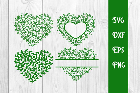 floral heart monogram, valentine nature, valentine svg SVG dadan_pm 