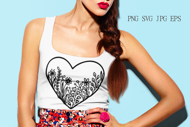 Floral Heart SVG |Tender design for Valentine's Day SVG Pfiffen's World 