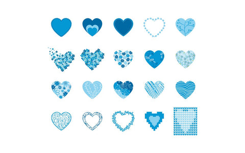 Floral Hearts. Valentine Watercolor Sets SVG naemmiah021 