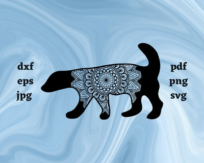 Floral Honey Badger SVG Cut File SVG Northern Light SVG 