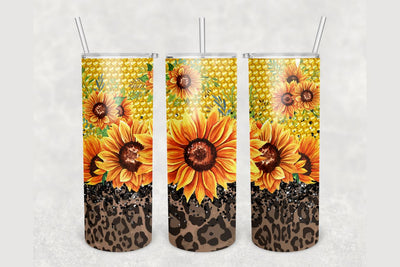 Floral Honeycomb Cheetah Tumbler sublimation design 20 oz skinny tumbler wrap Sublimation BambinaCreations 
