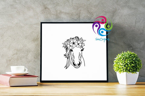 Floral Horse Svg File SVG Sintegra 